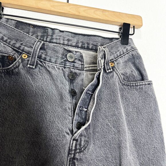 Vintage 80s Levi's 501 Slim Tapered Button Fly Rigid Denim Jeans Mom - Picture 4 of 14